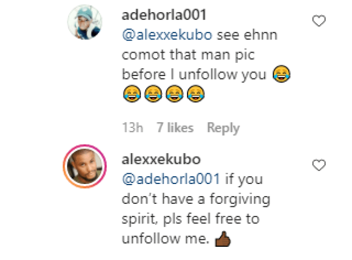 Alexx Ekubo clashed with fans after he wished Desmond Elliot a happy birthday.