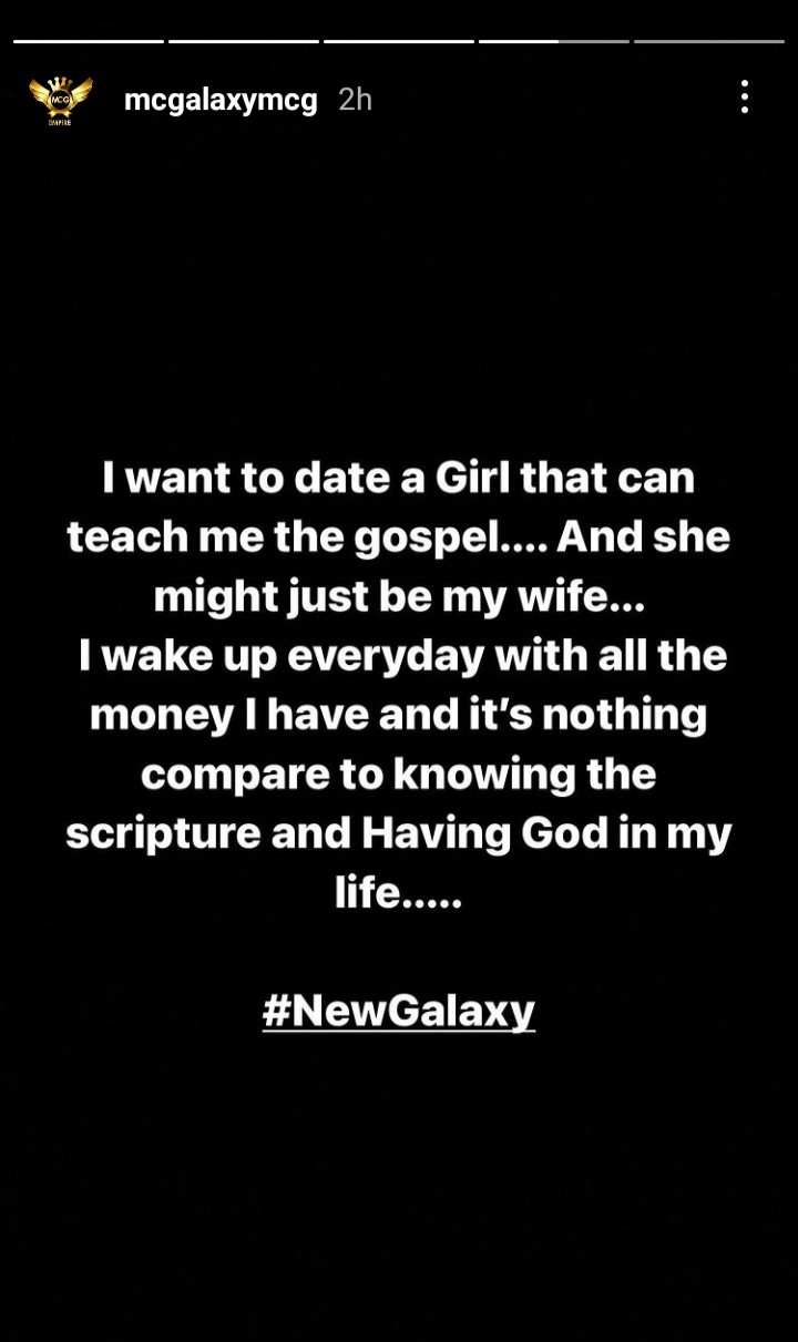 MC Galaxy Reveals The Kind Of Woman He Want As Future Wife