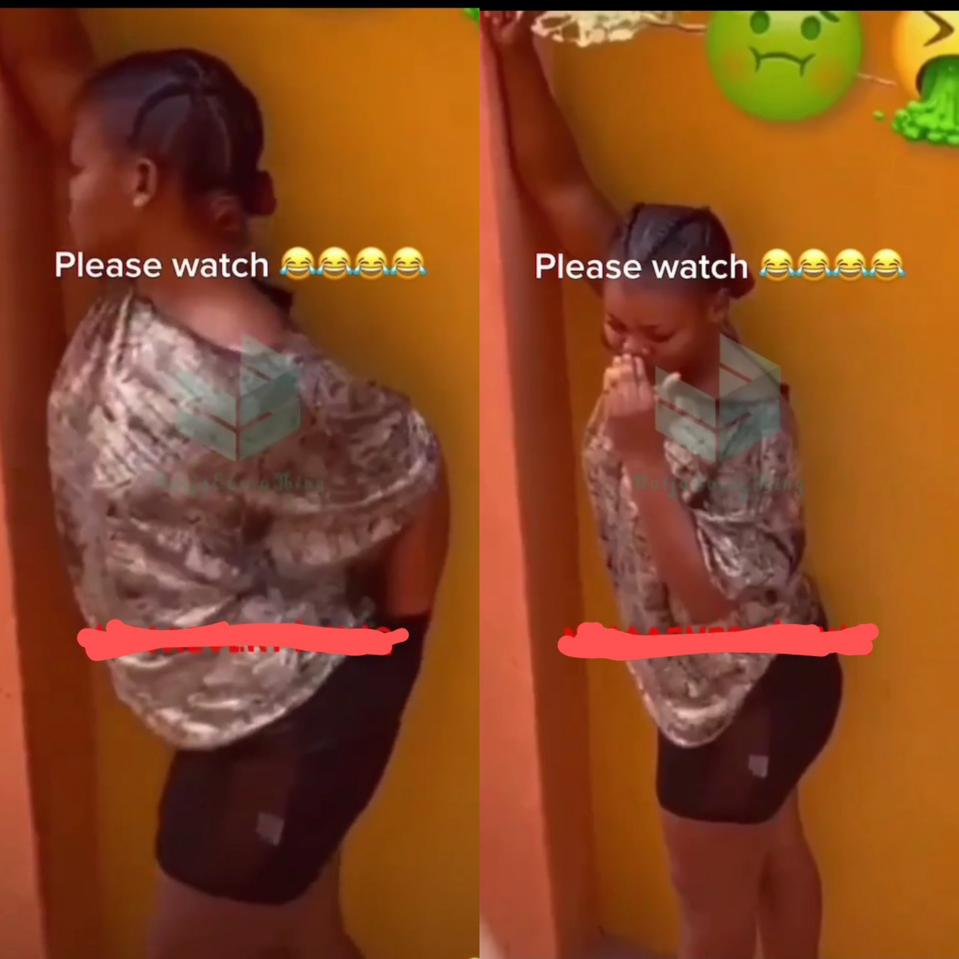 Watch This Curious Lady Scratch Her Nyash, Then Smell It