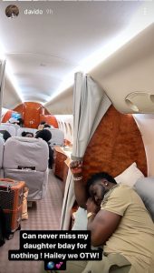 Davido, jetting out of the country with his crew