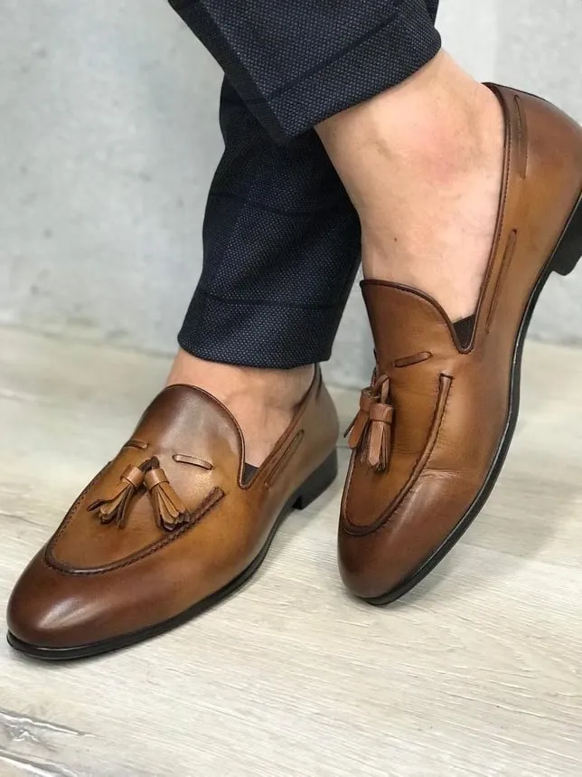 brown loafers men