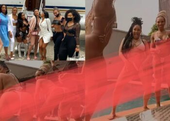 See what BBN Mercy Eke and her gang were spotted doing beside a pool (video)