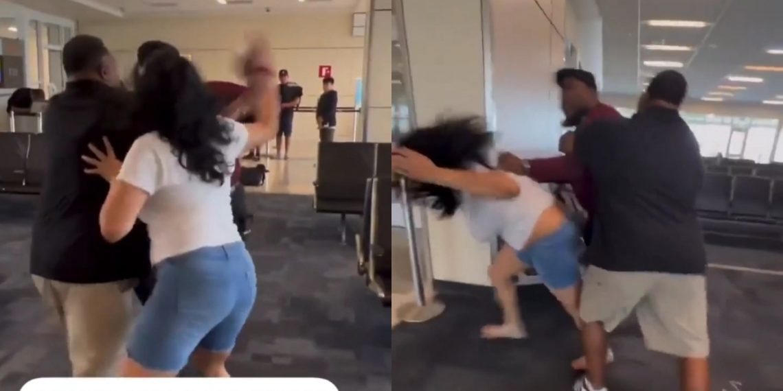 Woman Attacks Spirit Airlines staff at Dallas Airport, Then She Got Beaten Up ( VIDEO)