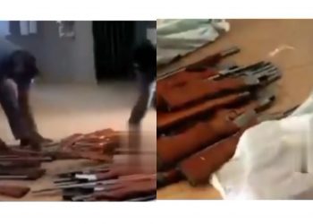 VIDEO: Nigerian custom officers intercepts dangerous weapons and ammunitions meant for Bokoharam
