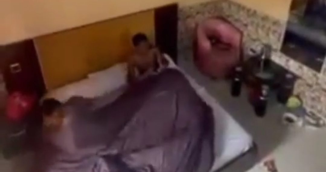 Sugar mummy caught boyfriend pants down with another girl at a hotel room (VIDEO)