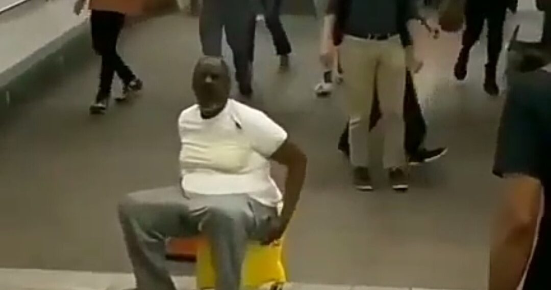 UNBELIEVABLE: Watch as man drops deuce in a bucket (VIDEO)