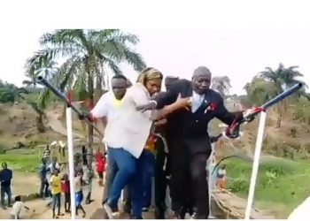 Trending Video Shows Moment Bridge Collapsed While Being Commissioned By A Politician (WATCH VIDEO)