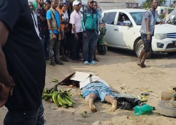 Reckless Bus driver crushed a woman to death with her plantain in Aba (Graphic Video)