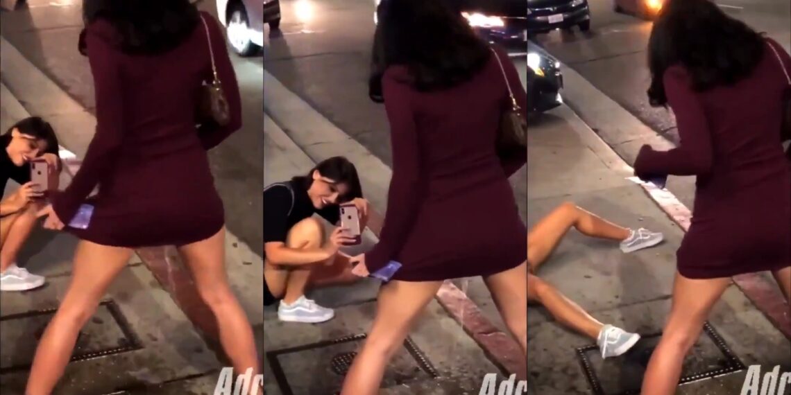 Two women captures themselves urinating on a busy road (Watch Video) 1 Two women captures themselves urinating on a busy road (Watch Video)
