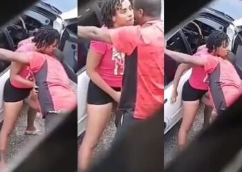 Watch what a taxi driver was caught doing to his female passenger (Video)