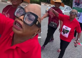 73y/o woman who joined Obi/Datti rally in Abuja dares Atiku & Tinubu to walk