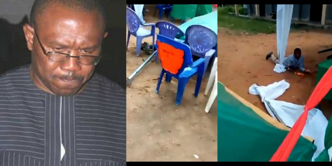 Unknown gunmen disrupts Labour party’s meeting in Enugu state (Watch Video)
