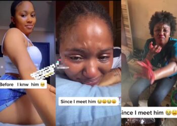 Watch the trending video of a girl before & after she met her abusive boyfriend