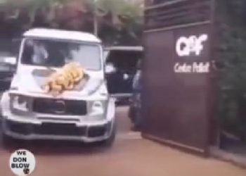Watch moment a Toyota car was prevented from entering a venue meant for G-Wagon cars (Video)