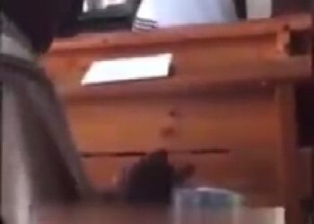 Man caught on camera wrapping “weed” inside the church (video)