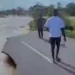 Road splits into two following heavy flooding (VIDEO)