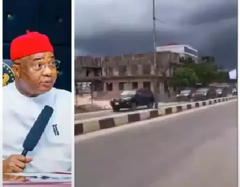 Imo State Governor’s convoy counted more than 50 cars(video)