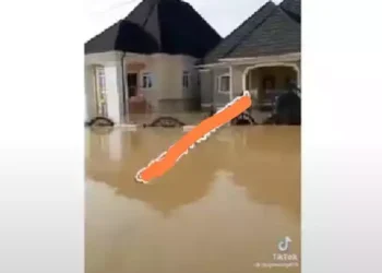 House owners forced to evacuate as flood takes over expensive houses in Anambra (video)