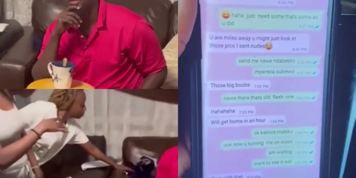 Woman confronts her husband after her children exposed messages between him & his side chick (VIDEO) 1 Woman confronts her husband after her children exposed messages between him & his side chick (VIDEO)