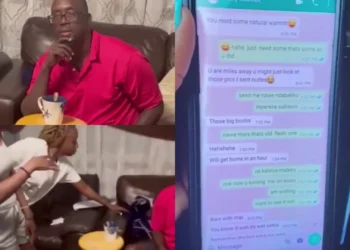 Woman confronts her husband after her children exposed messages between him & his side chick (VIDEO)