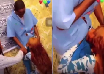 See what a Calabar girl was caught doing in front of her friends (Video)