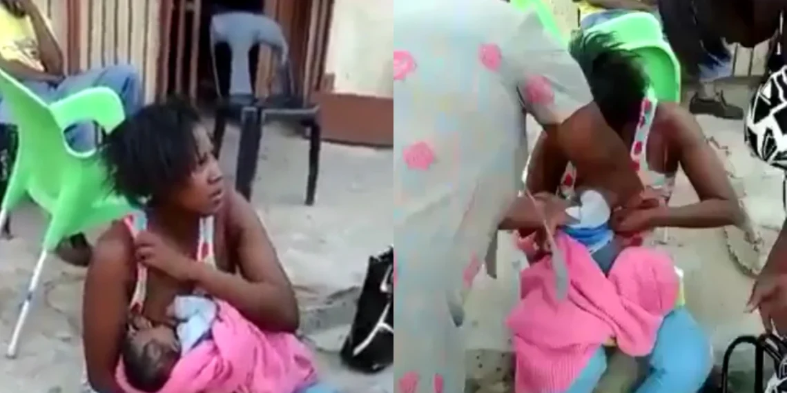 See what neighbors did to a mom who dumped her few days old baby for hookup (Video) 1 See what neighbors did to a mom who dumped her few days old baby for hookup (Video)