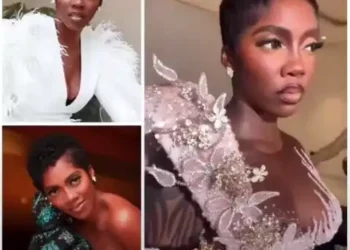 Watch beautiful Tiwa Savage serve beauty on low cut (Video)