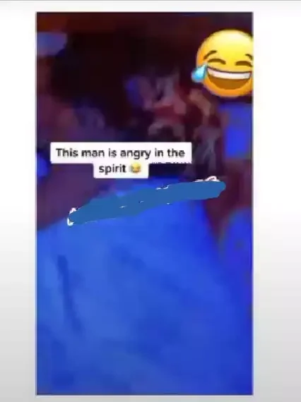 Angry man rants as his baby deprives him of his space and attention from wife(video)