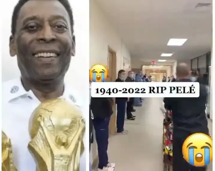 Watch moment Doctors and Nurses standstill when Pele's corpse was being taken away (video) 1 Watch moment Doctors and Nurses standstill when Pele’s corpse was being taken away (video)
