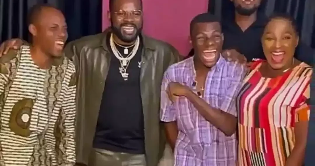 Watch moment disabled fan of Falz and Mr. Macaroni finally meets his idols(Video)