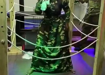 Pastor goes into military mood for church program in the Bahamas (Video)