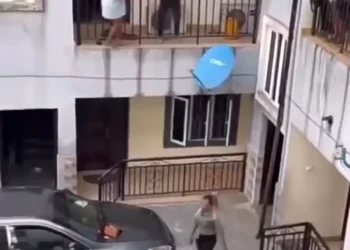 Confusion as wife catches cheating husband with side chic(Video)