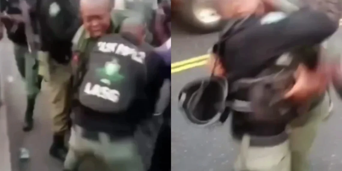 Soldiers and police engage in a serious fight in Lagos (Watch Video) 1 Soldiers and police engage in a serious fight in Lagos (Watch Video)