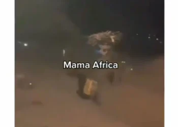 Shocking moment woman walks through a clan of hyenas unhurt (Watch video)