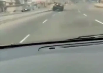 Watch moment container fell off a moving truck in Lagos (Video)