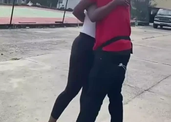 Watch moment Kate Henshaw and Chidi Mokeme share a kiss as they reunite(Video)