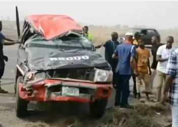 2023 Elections: Vehicle carrying election materials crashes in Abuja (Video)