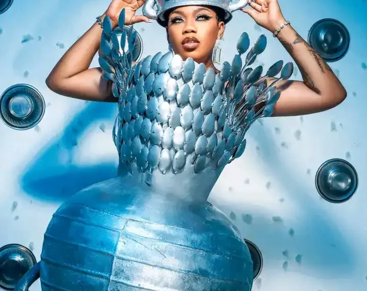 Nigeria’s Top Fashion designer, Toyin Lawani celebrates birthday in unusual outfits (photos)