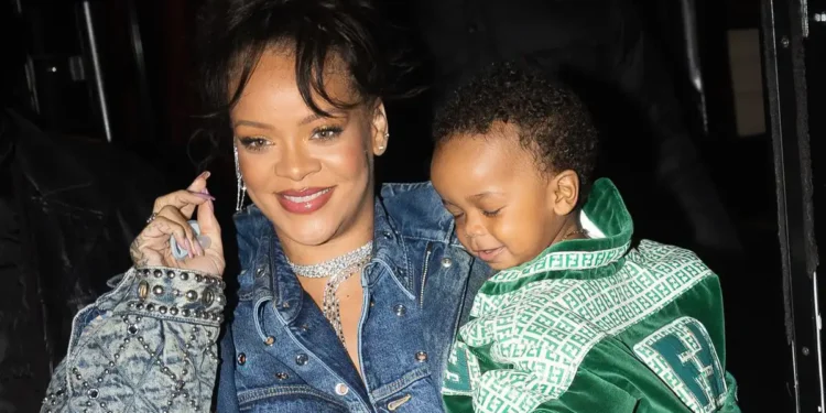 0 Rihanna Shows Her Baby Bump Whilst Spotted Out For Dinner With Her Adorable Son In Paris