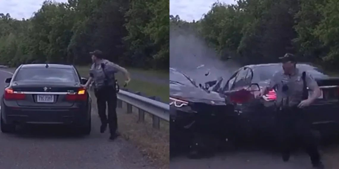 Viral Video Shows Moment A 17-Year-Old Boy Hit And Nearly Killed A Fairfax County Patrol Officer With His Car 1 Viral Video Shows Moment A 17-Year-Old Boy Hit And Nearly Killed A Fairfax County Patrol Officer With His Car