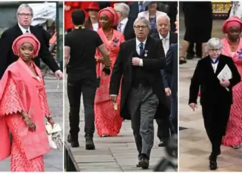 Nigerian Lady’s Yoruba Regalia stuns many in King Charles’ Coronation