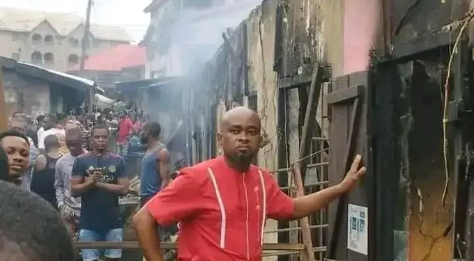 Fire Outbreak In Aba, Newsblenda