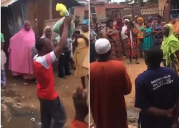 Nigeria is a joke! – Watch How 5 billion Naira FG Palliative Was Shared in Kwara State (VIDEO)