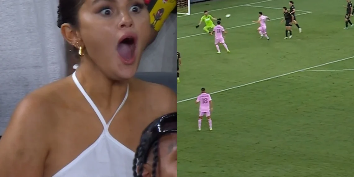 Watch Selena Gomez’s Reaction After Lionel Messi’s Shot Was Saved By Goal Keeper (VIDEO)