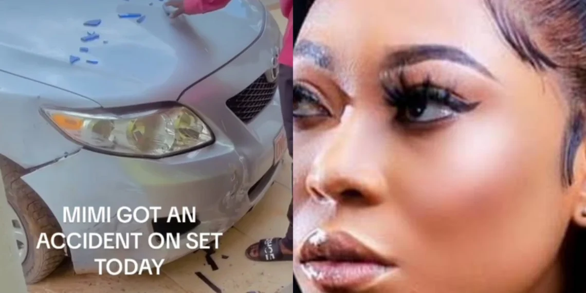 Actress Mimi Involved In An Accident While On Movie Set (VIDEO) 1 Actress Mimi Involved In An Accident While On Movie Set (VIDEO)