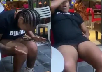 Drunk lady flashes her toto on camera (Video)