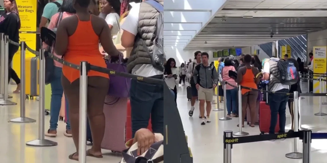 'Lord give strength' - Lady screams after spotting a girl without pants (Watch Video) 1 ‘Lord give strength’ – Lady screams after spotting a girl without pants (Watch Video)