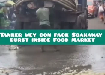 Sewage tanker burst in food market in Cameroon (Video)