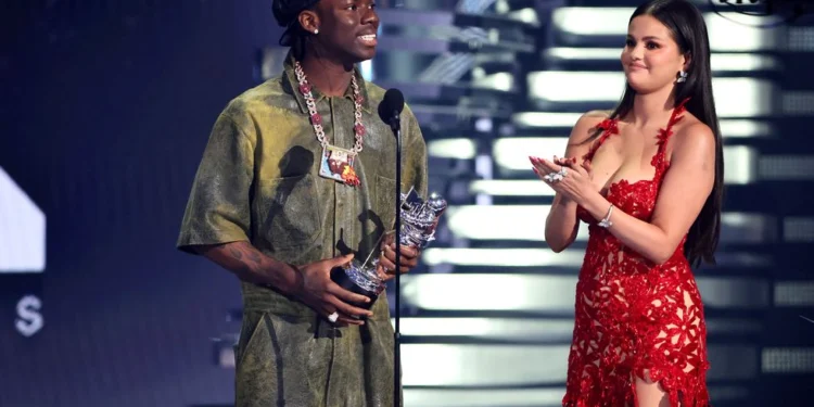 Rema And Selena Gomez Accept The Best Afrobeats Award For News Photo 1694572300, Newsblenda