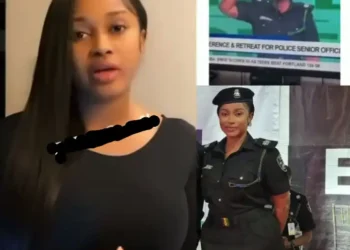 Watch Policewoman’s Public Apology for reciting the National Anthem Wrongly (Watch)